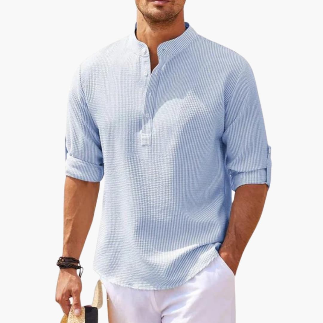Men's Button-Down Shirt Regular Fit Cotton White