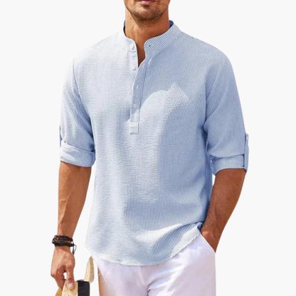 Men's Button-Down Shirt Regular Fit Cotton White