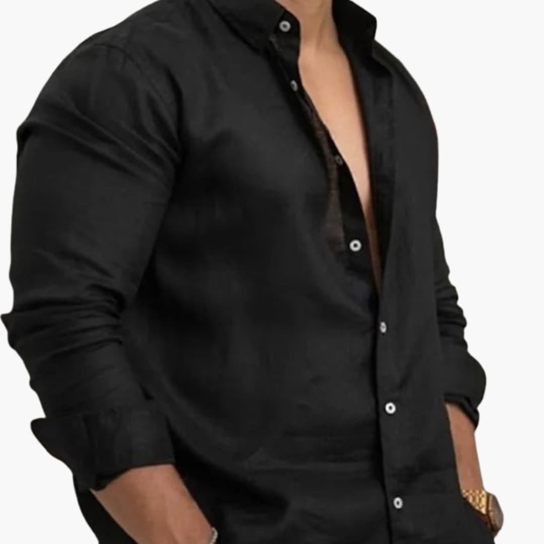 Men's Long Sleeve Button-Down Shirt Regular Fit