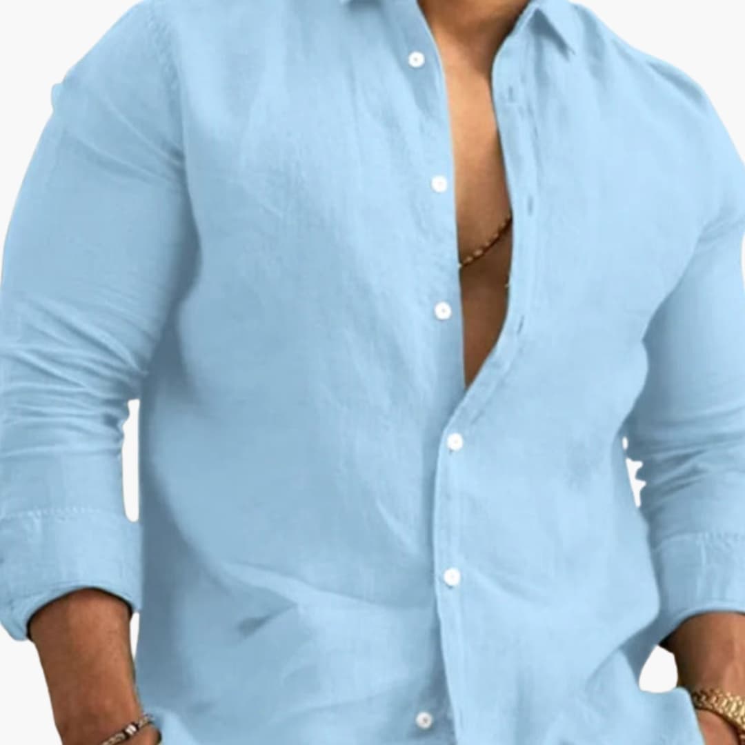 Men's Long Sleeve Button-Down Shirt Regular Fit