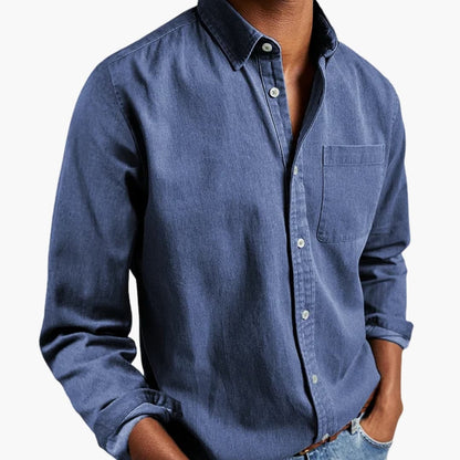 Men's Long Sleeve Button Down Shirt Relaxed Fit