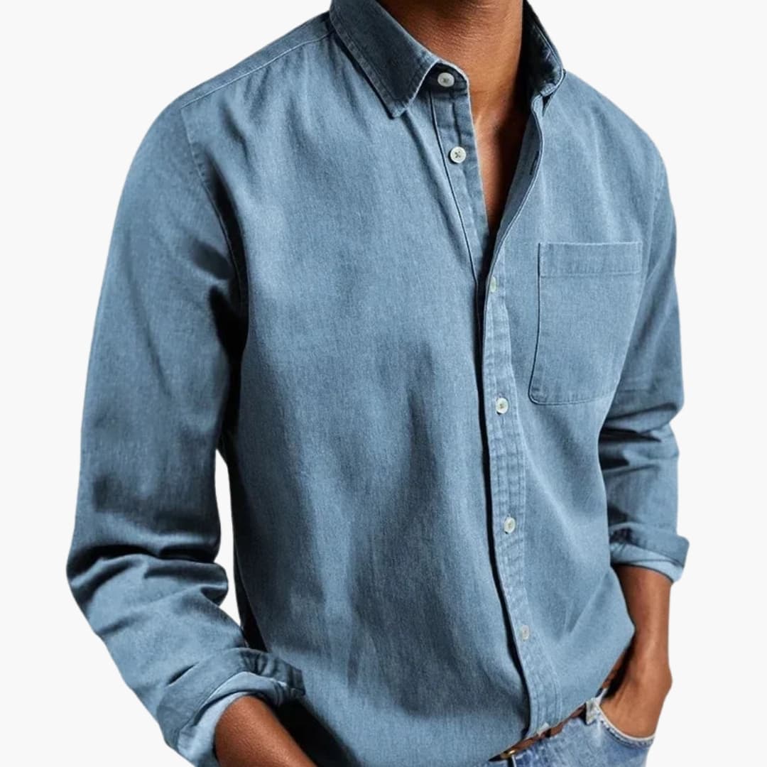 Men's Long Sleeve Button Down Shirt Relaxed Fit