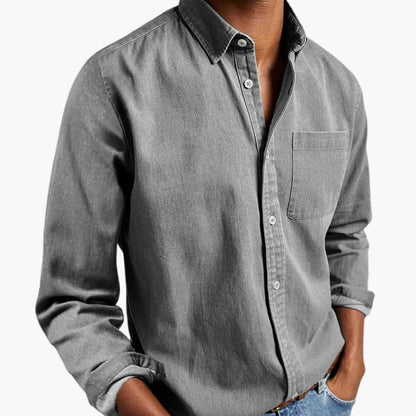 Men's Long Sleeve Button Down Shirt Relaxed Fit