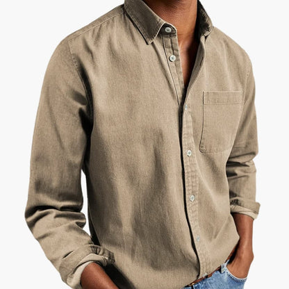 Men's Long Sleeve Button Down Shirt Relaxed Fit