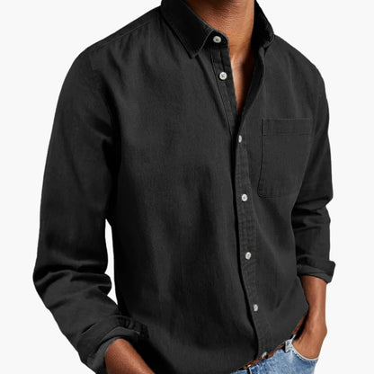 Men's Long Sleeve Button Down Shirt Relaxed Fit