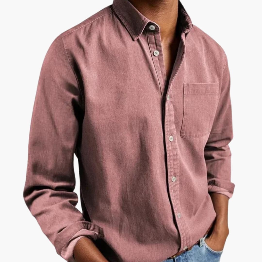 Men's Long Sleeve Button Down Shirt Relaxed Fit