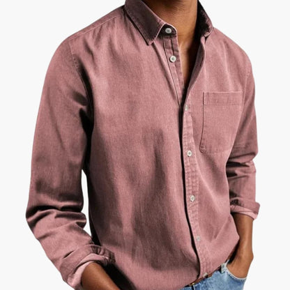 Men's Long Sleeve Button Down Shirt Relaxed Fit