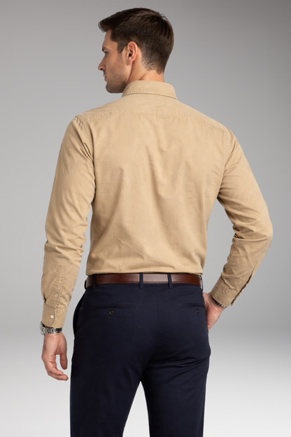 Men's Long Sleeve Button Collar Dress Shirt