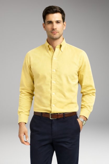 Men's Long Sleeve Button Collar Dress Shirt