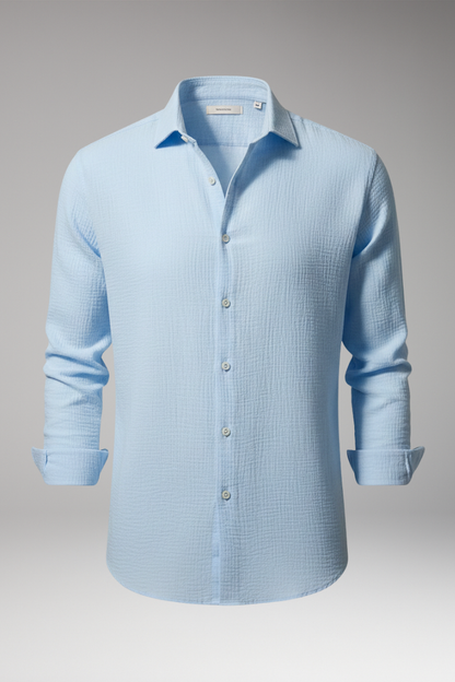 Men's Dress Shirt Italian Collar Button Front - VibreMode