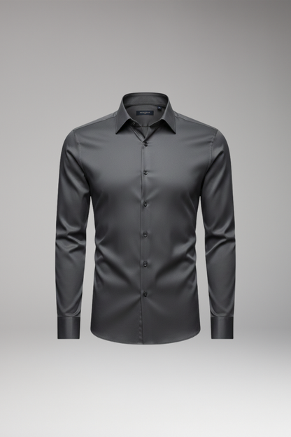 Men's Pointed Collar Dress Shirt Button Front - VibreMode