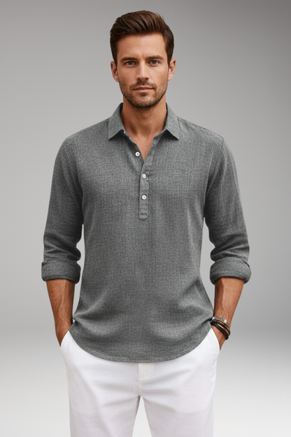 Men's Straight Fit Classic Collar Shirt