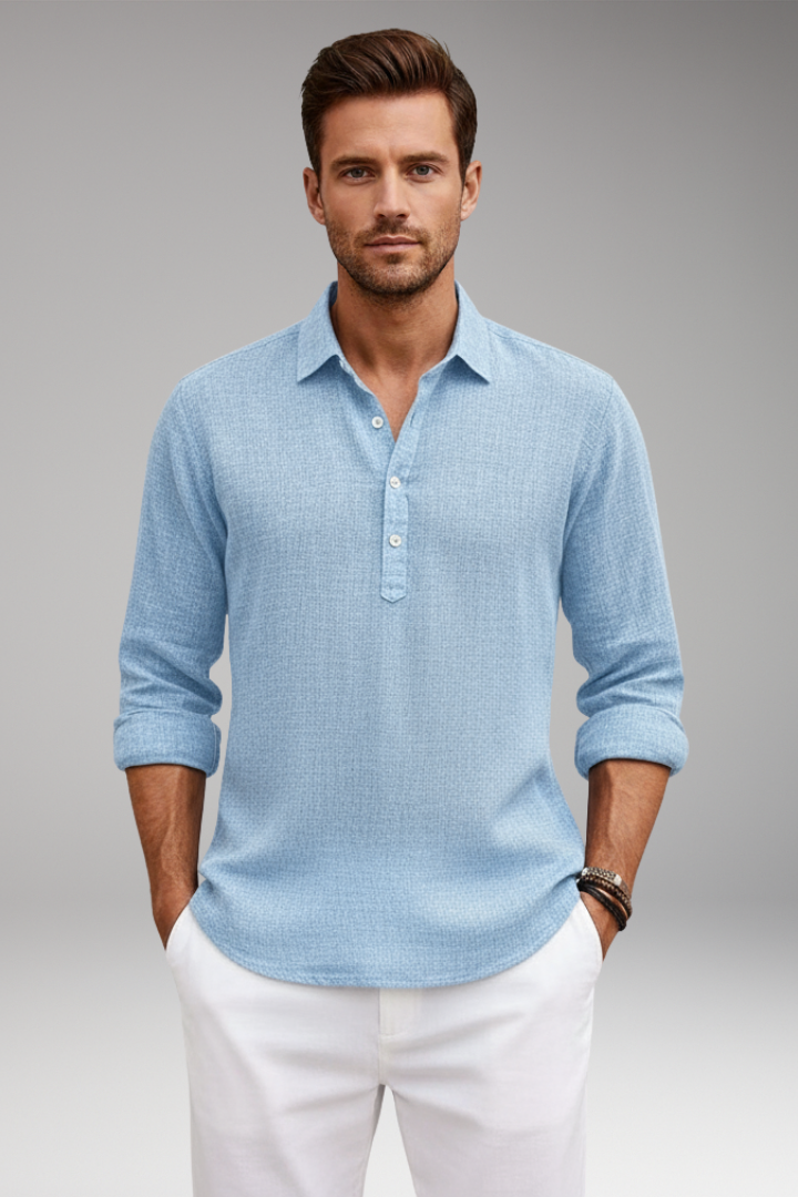 Men's Straight Fit Classic Collar Shirt