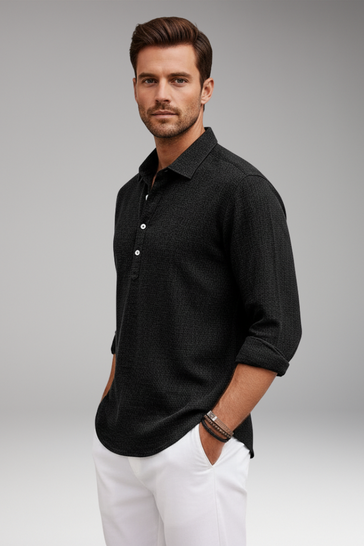 Men's Straight Fit Classic Collar Shirt