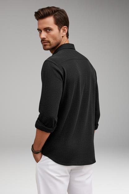 Men's Straight Fit Classic Collar Shirt