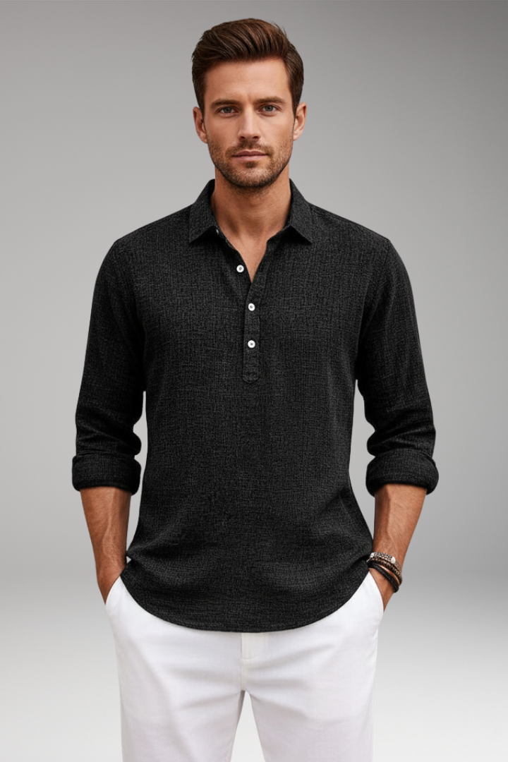Men's Straight Fit Classic Collar Shirt