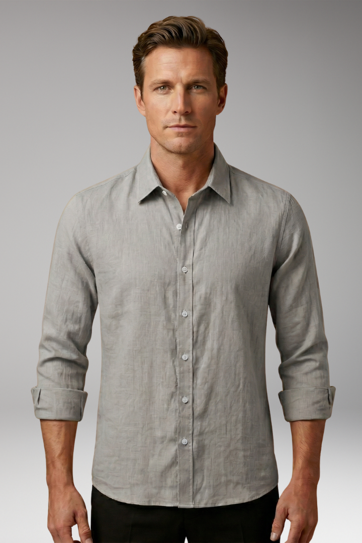Men's Dress Shirt Long Sleeves Structured Collar