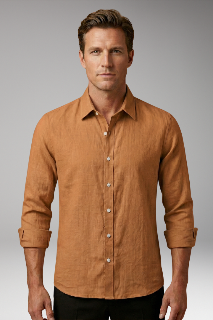 Men's Dress Shirt Long Sleeves Structured Collar