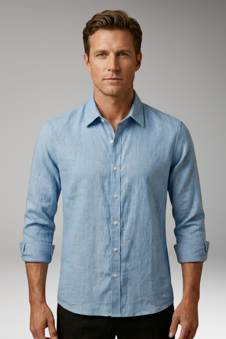 Men's Dress Shirt Long Sleeves Structured Collar