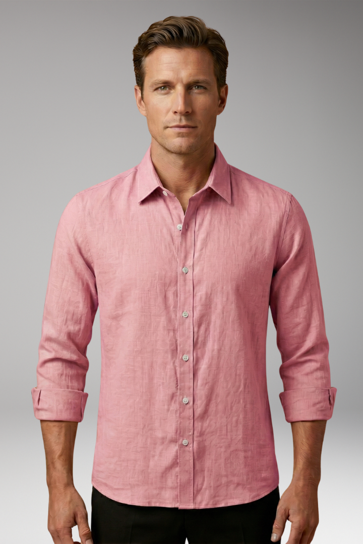 Men's Dress Shirt Long Sleeves Structured Collar