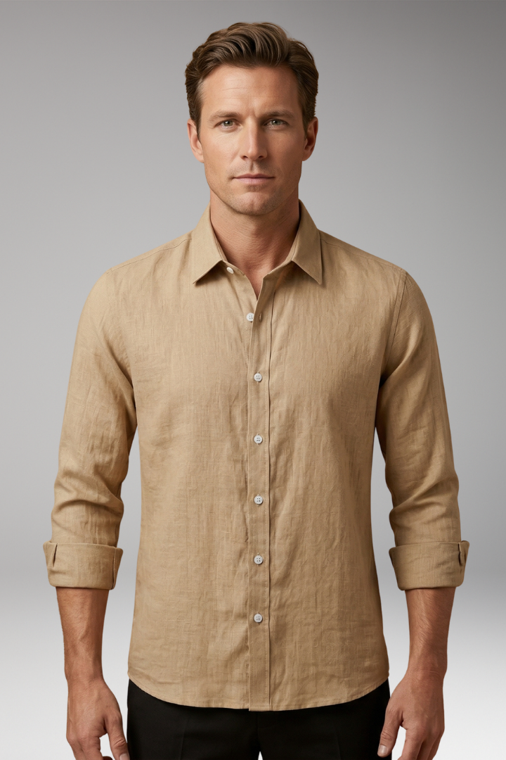 Men's Dress Shirt Long Sleeves Structured Collar