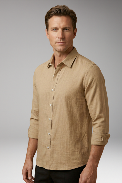 Men's Dress Shirt Long Sleeves Structured Collar