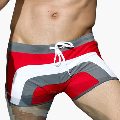 Men's Swim Trunks Elastic Waist Black
