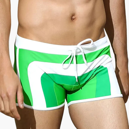 Men's Swim Trunks Elastic Waist Black