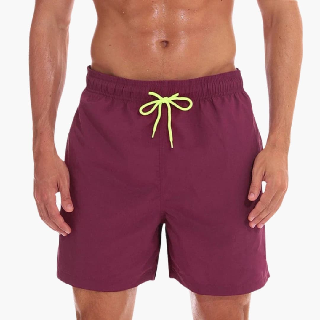 Men's Elastic Waist Shorts with Inner Lining