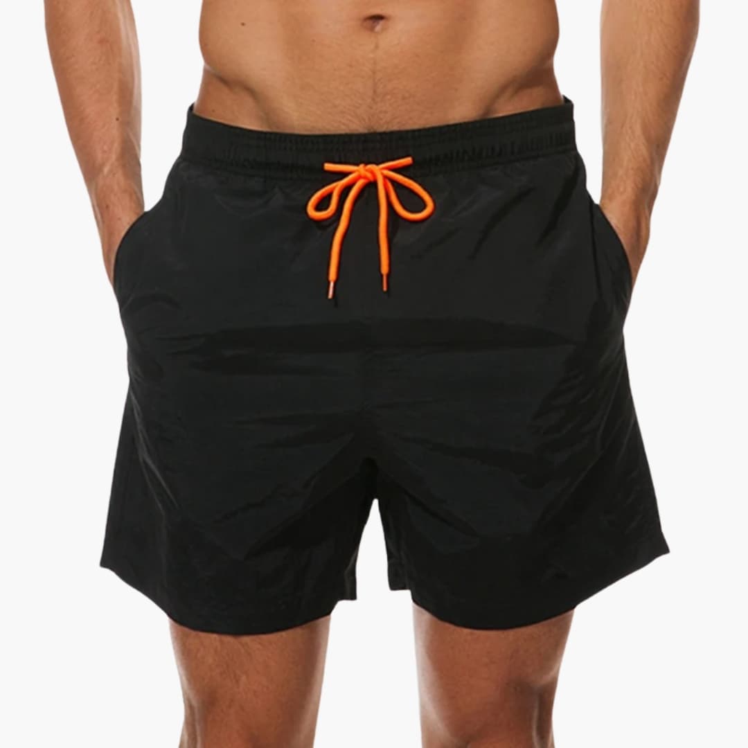 Men's Elastic Waist Shorts with Inner Lining - VibreMode
