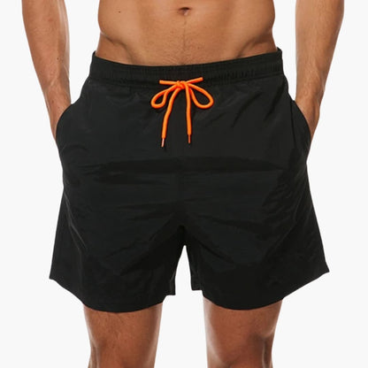 Men's Elastic Waist Shorts with Inner Lining - VibreMode
