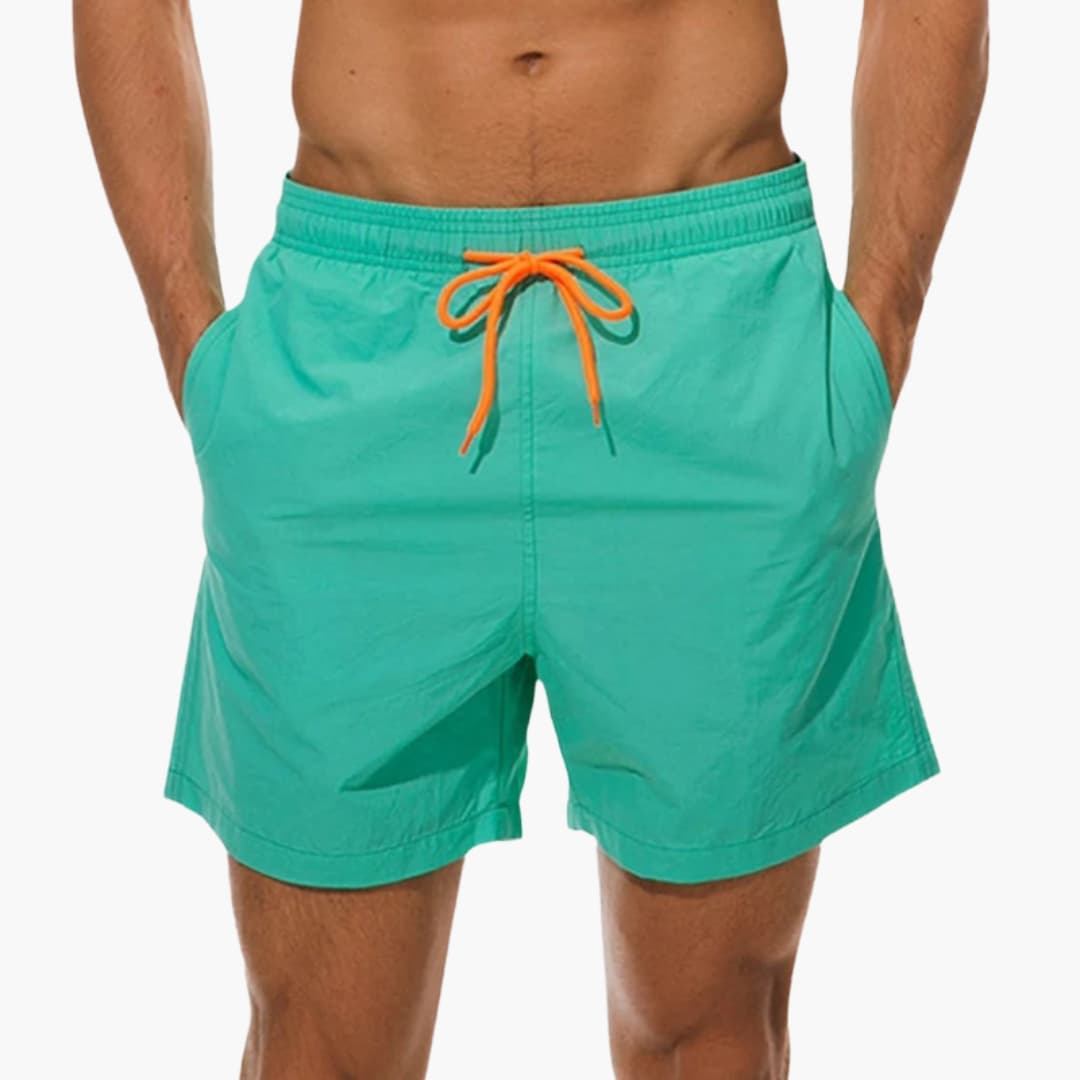 Men's Elastic Waist Shorts with Inner Lining
