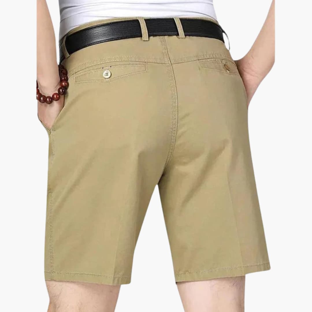 Men's Slim Fit Shorts Zip Fly Belt Loops