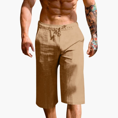 Men's Athletic Shorts Elastic Waist Straight Leg