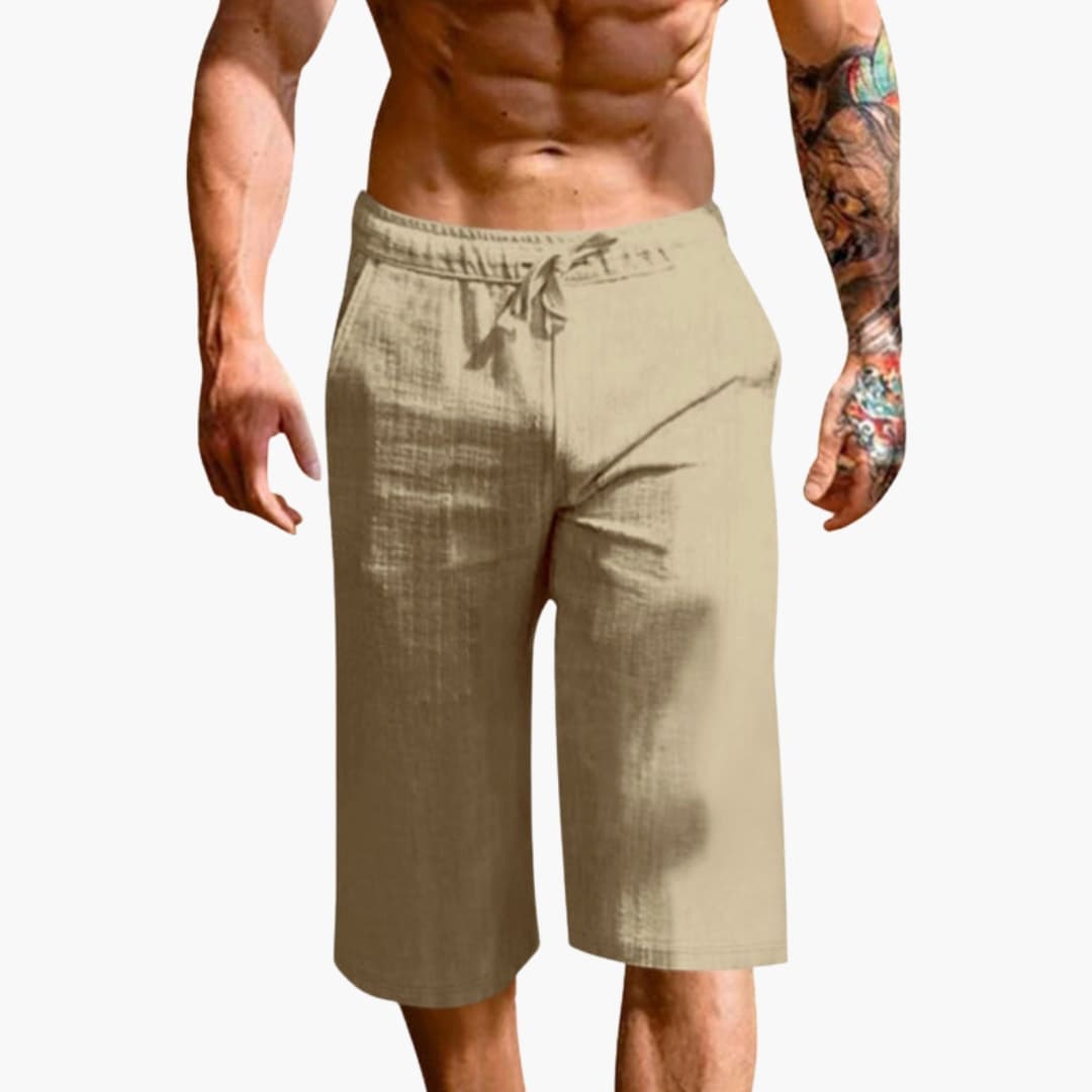 Men's Athletic Shorts Elastic Waist Straight Leg