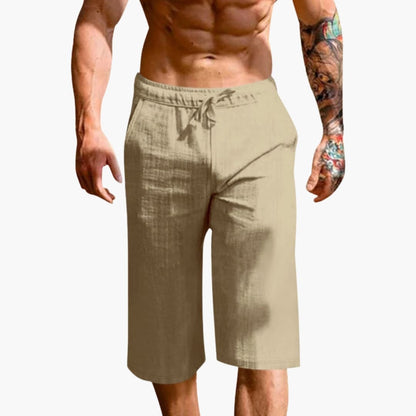 Men's Athletic Shorts Elastic Waist Straight Leg