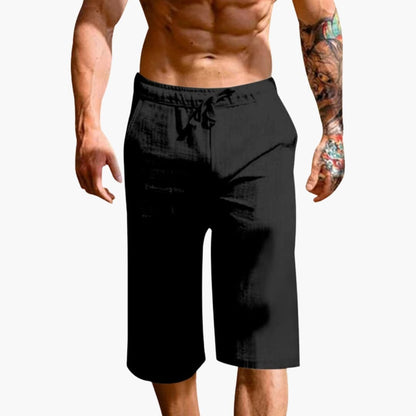 Men's Athletic Shorts Elastic Waist Straight Leg