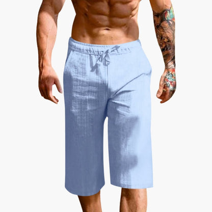 Men's Athletic Shorts Elastic Waist Straight Leg