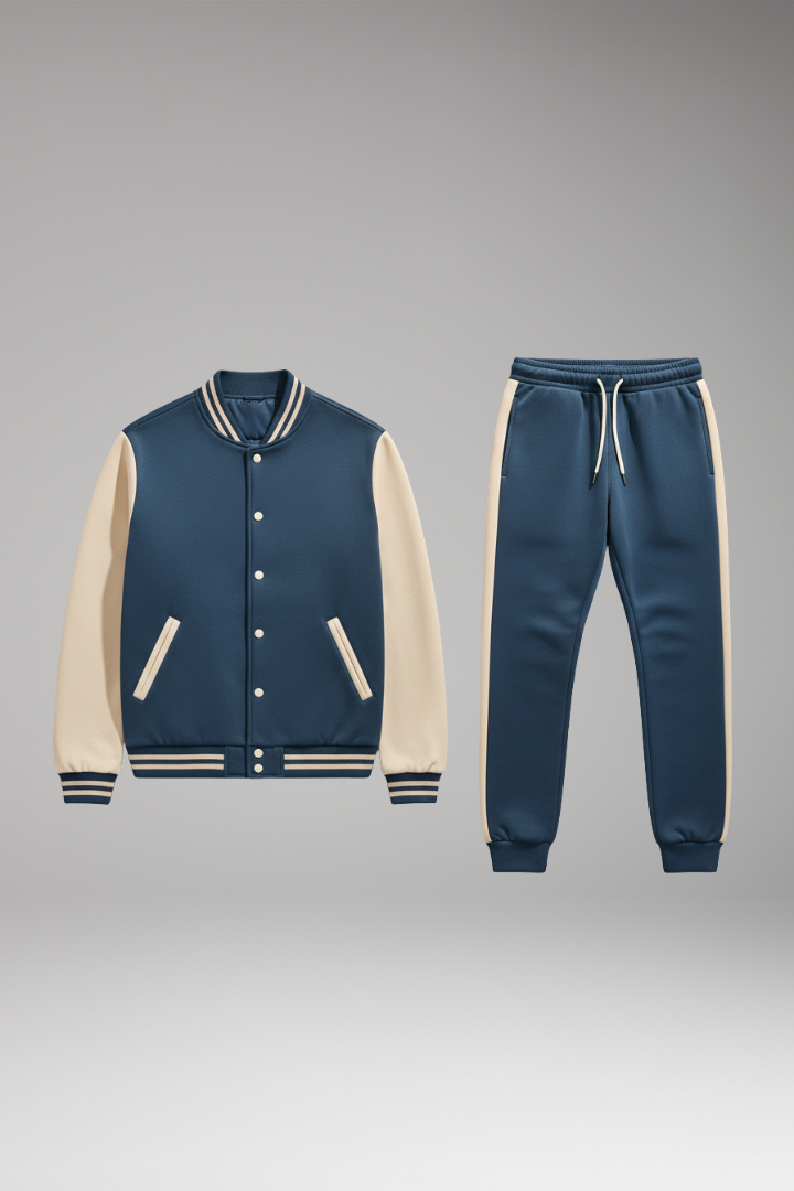 Men's Sports Suit Bomber Jacket Jogging Pants - VibreMode