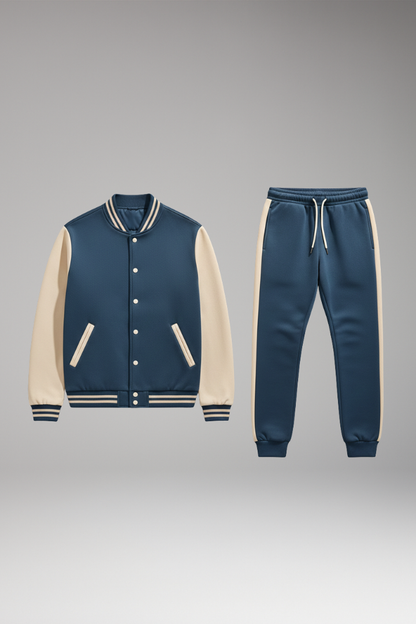 Men's Sports Suit Bomber Jacket Jogging Pants - VibreMode