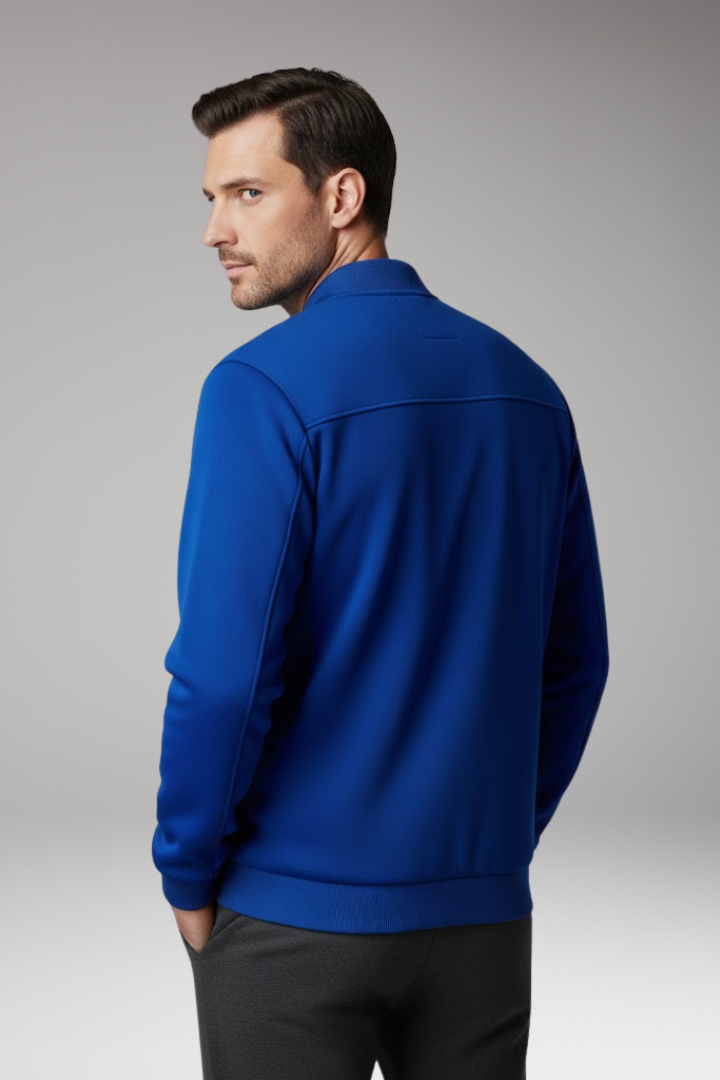 Men's Bomber Jacket Front Zip Side Pockets