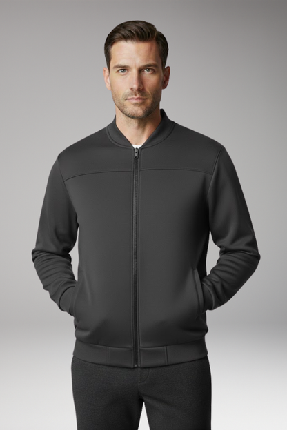 Men's Bomber Jacket Front Zip Side Pockets