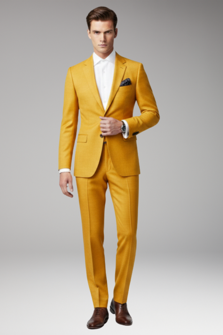 Men's Slim Fit Suit Peak Lapels