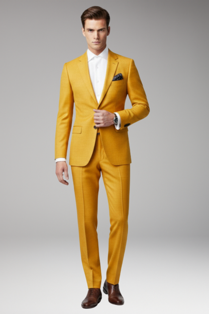 Men's Slim Fit Suit Peak Lapels