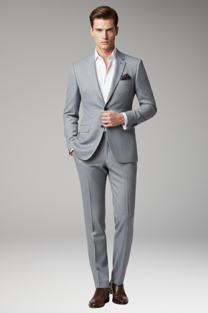 Men's Slim Fit Suit Peak Lapels