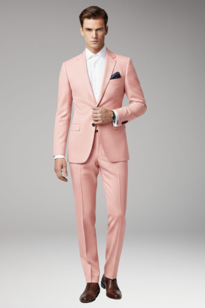 Men's Slim Fit Suit Peak Lapels