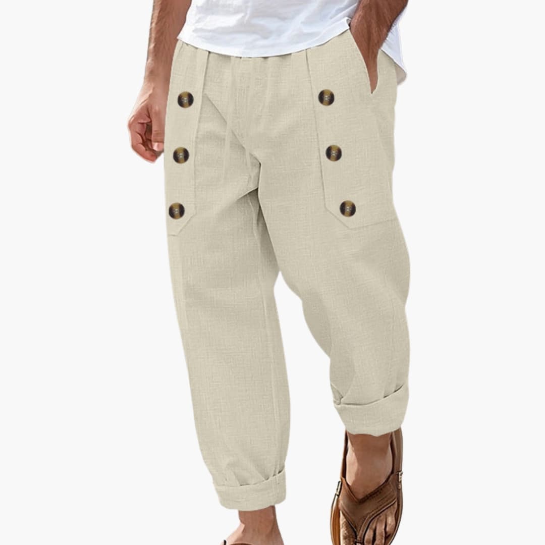 Men's Elastic Waist Summer Pants - VibreMode