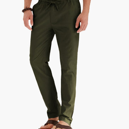 Men's Loose Fit Elastic Waist Summer Pants