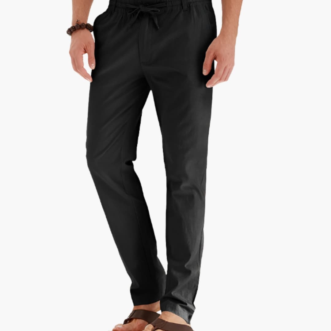 Men's Loose Fit Elastic Waist Summer Pants