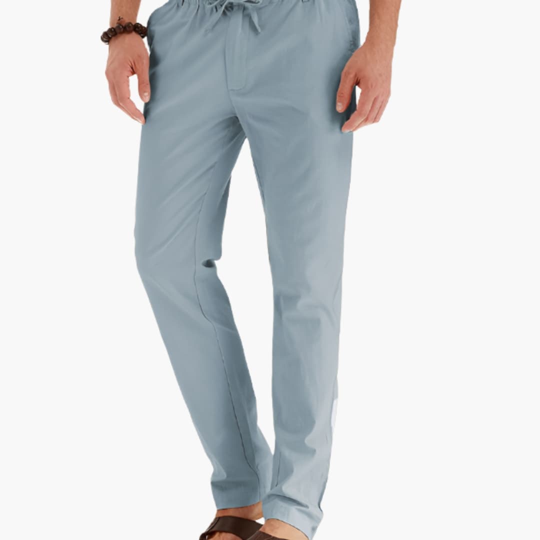 Men's Loose Fit Elastic Waist Summer Pants